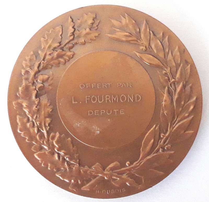 Vintage French Equestrian Type Bronze Medallion by H Dubois