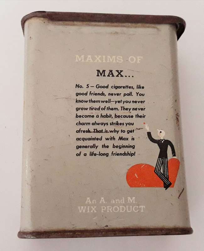Vintage Max 20 Pack Cigarette Tin