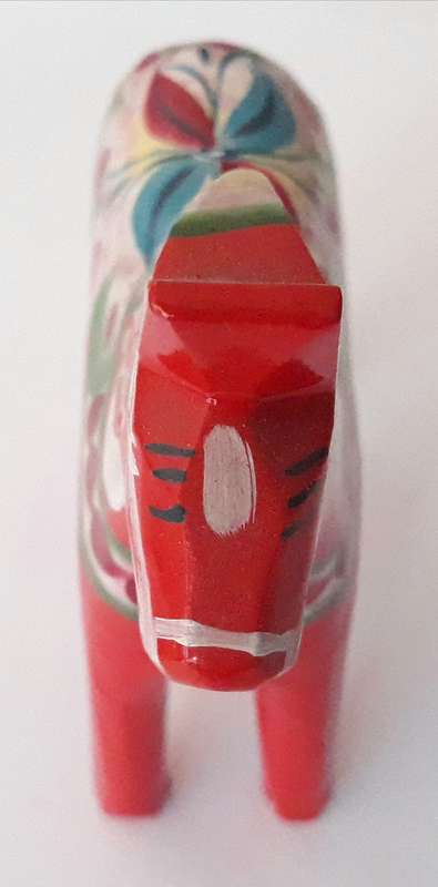 Vintage Swedish Dala Wooden Painted Horse