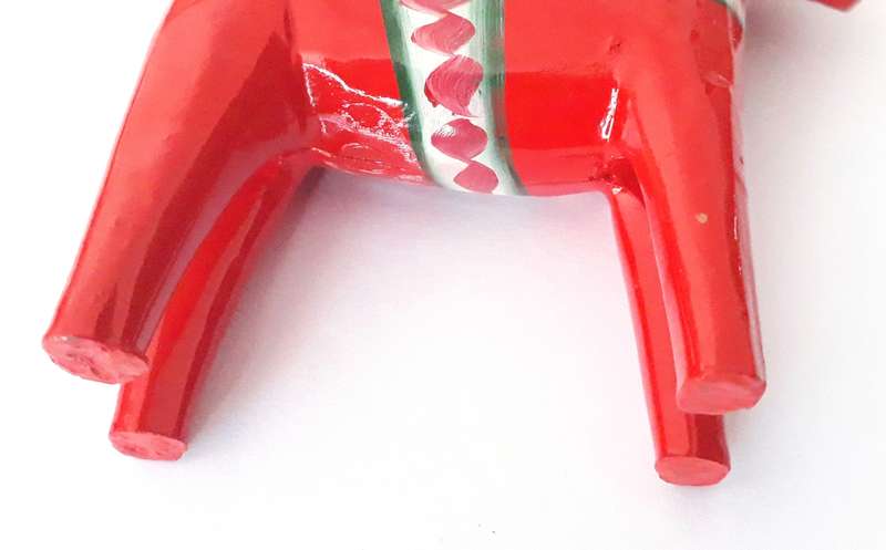 Vintage Swedish Wooden Painted Dala Horse