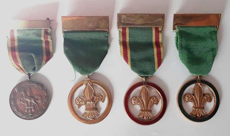 Vintage South African Boy Scouts Husband and Wife Medal Sets