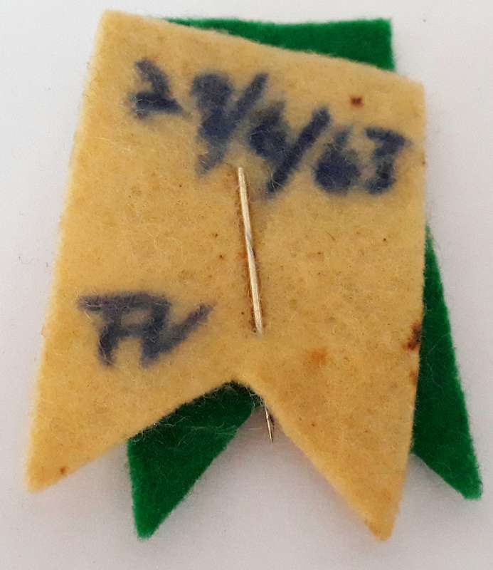 Vintage South African Rugby Springbok Tour Pin Badge - English Version