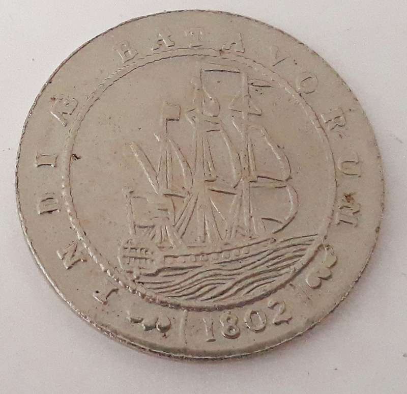 Vintage Van Riebeeck Netherlands Batavia 1802 Gulden Replica Token