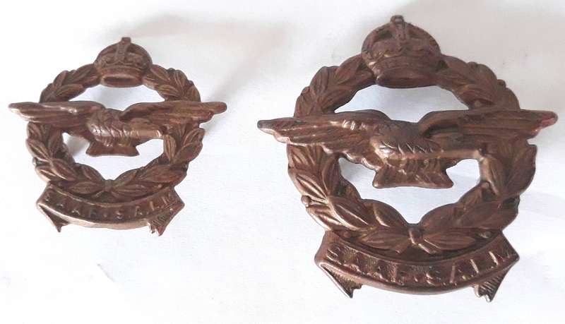 WW2 South African Airforce (SAAF) Cap and Collar Badge