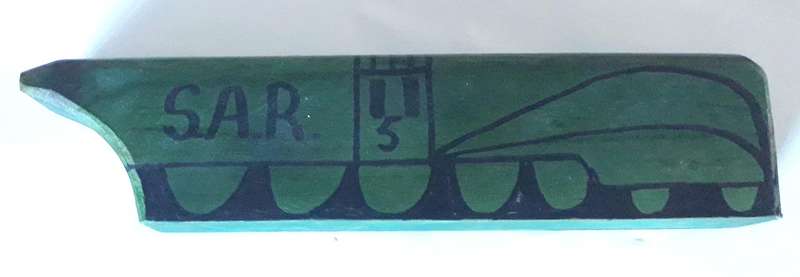 Vintage South African Railways Wooden Train Whistle
