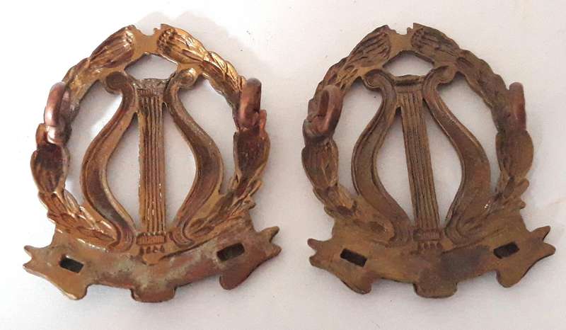 SADF Permanent Force Band Collar Badge Pair