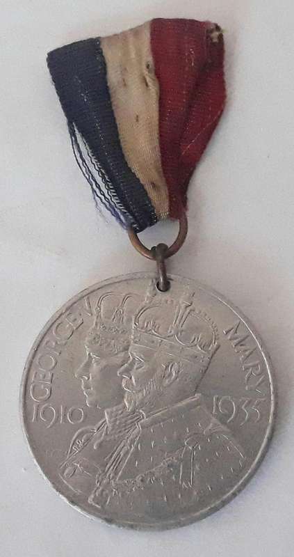 Vintage 1935 George 5th Silver Jubilee City of Leicester Lord Mayor Medallion
