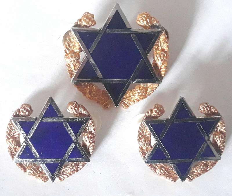 SADF Jewish Chaplain Cap and Collar Badges