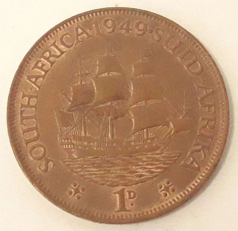 South African 1949 One Penny