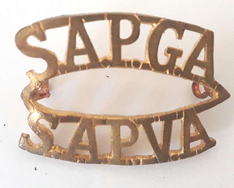 UDF South African Permanent Garrison Artillery Shoulder Title