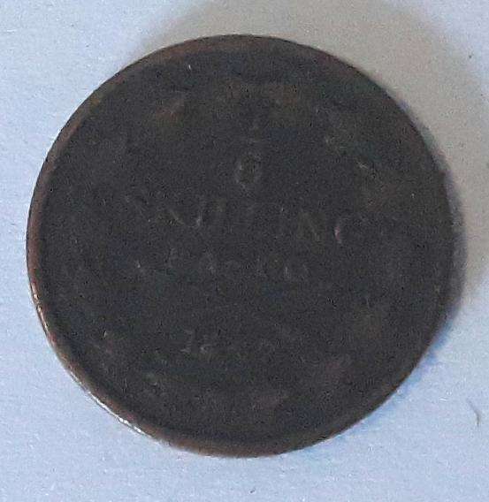 1847 Swedish 1/6 Skilling