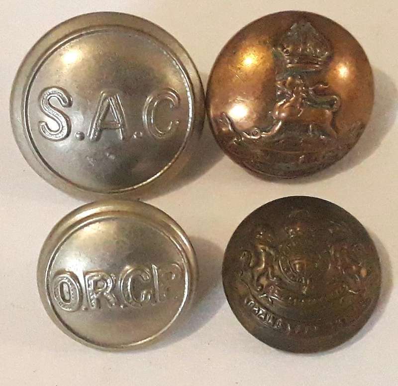 Various Early South African Police Buttons