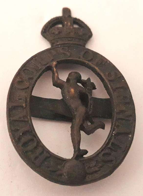 WW2 British Royal Signal Corps Officer's Cap Badge