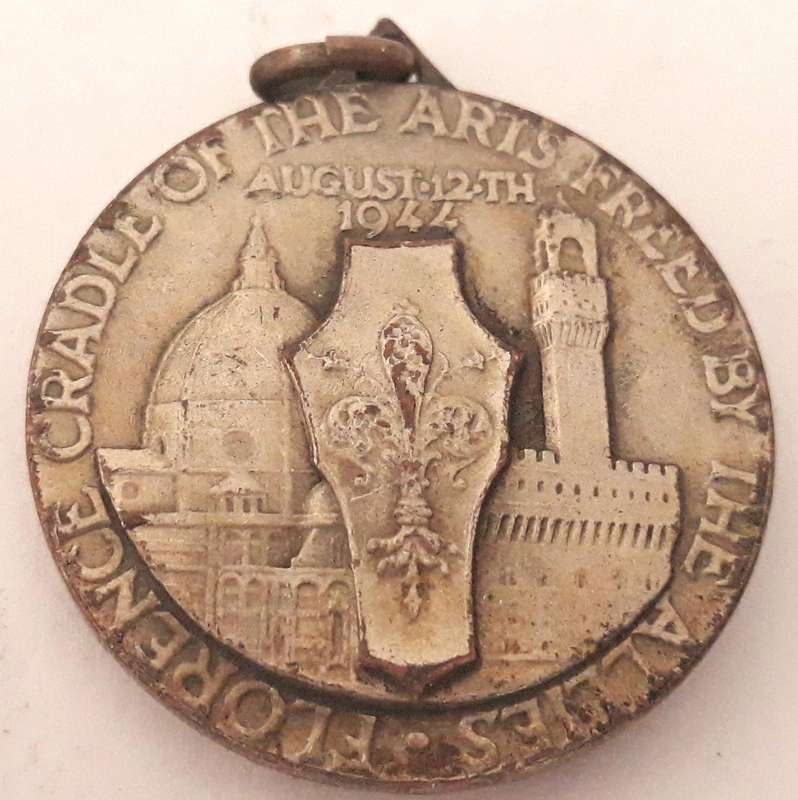 Vintage World War Two 1944 Liberation of Florence Medal