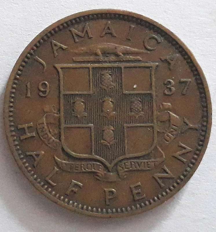 1937 Jamaica Half Penny