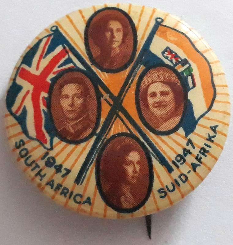 Vintage 1947 Royal Visit to South Africa Pin Badge