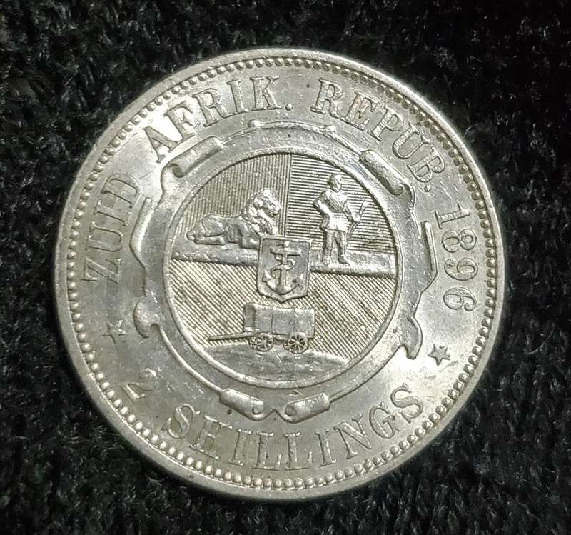 1896 2 Shilling ZAR Kruger AU Details