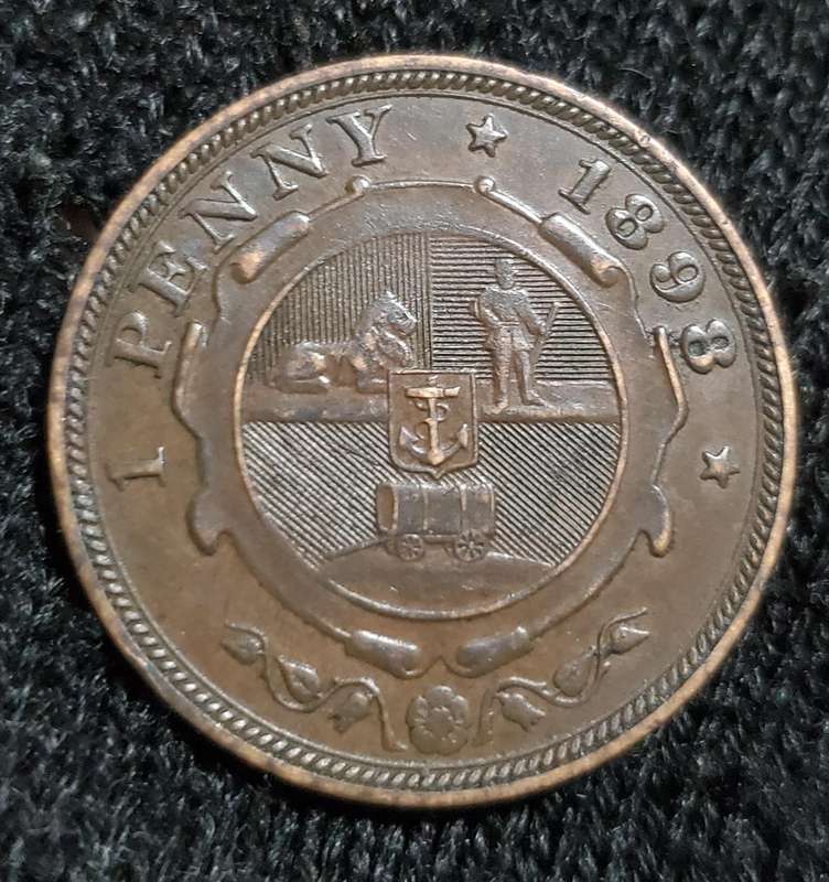 1898 Penny ZAR Kruger XF40