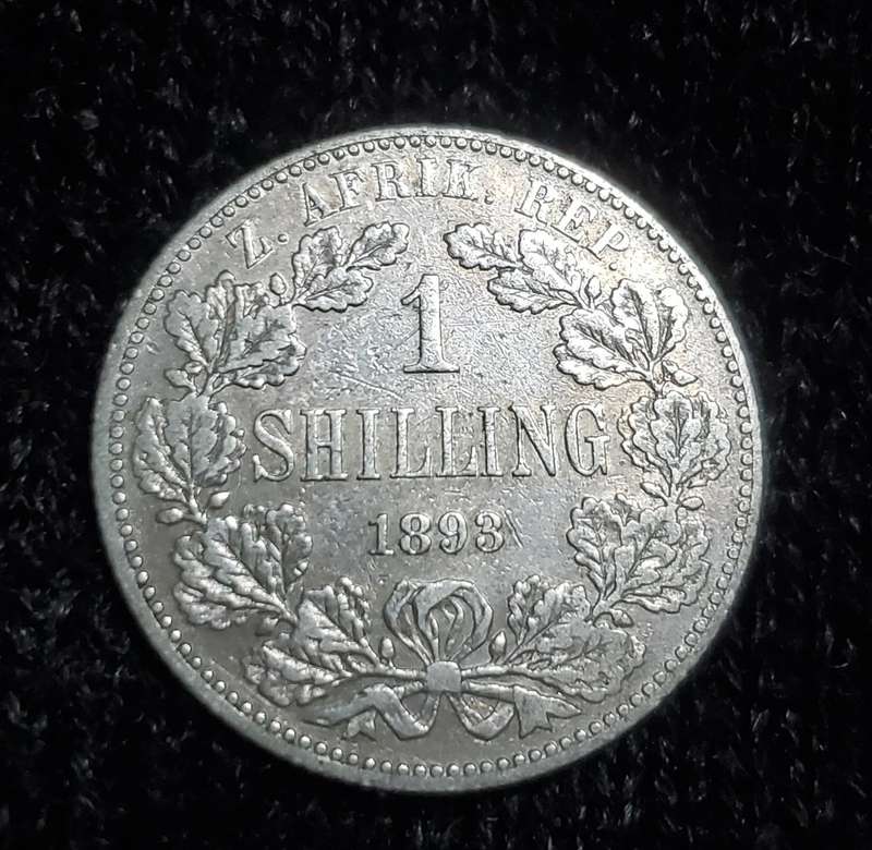 1893 Shilling ZAR Kruger F15 Key Date