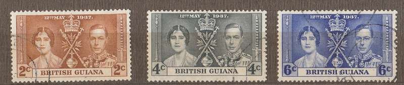 BR[TISH GUIANA     CORONATION    1937     FULL SET