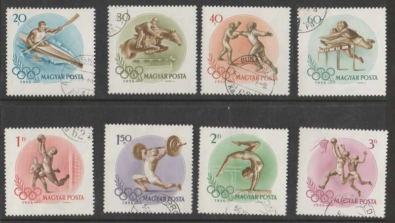 HUNGARY       1956      OLYMPICS    FULL SET  SG1460-1467