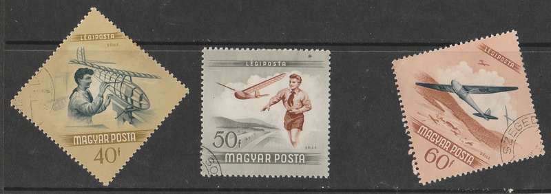 HUNGARY    AIRMAIL  SG1306-1308     1954