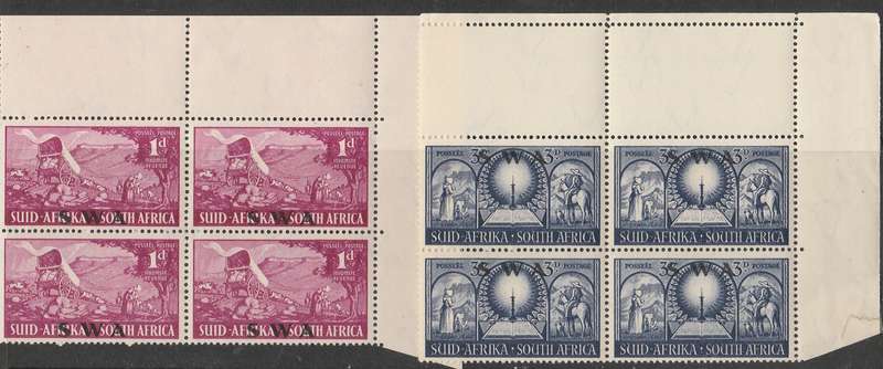 SOUTH WEST AFRICA      1949   SACC169    & 171     CORNER BLOCKS   UMM