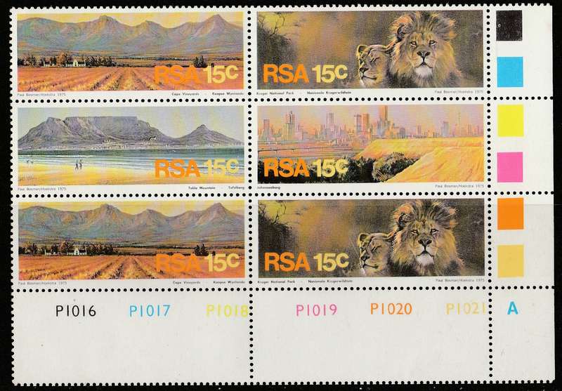 REPUBLIC OF SOUTH AFRICA      SACC 393-396   CONTROL BLOCK OF 6