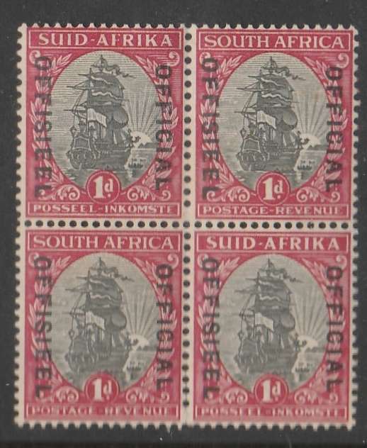 UNION     OFFICIAL 1946  1d      BLOCK OF 4    UMM