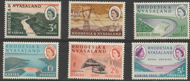 RHODESIA & NYASALAND       1960    SACC33-38        FULL SET   MM