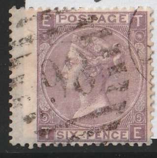 GREAT BRITAIN        QUEEN VICTORIA  SG 97     WITH HYPHEN    1865     PLATE 5