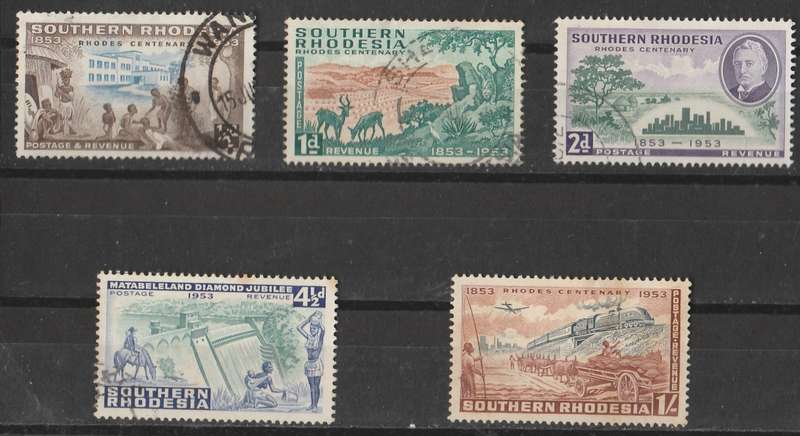 SOUTHERN RHODESIA     1953   BIRTH CENTENERY  RHODES    SACC73 --    FULL SET