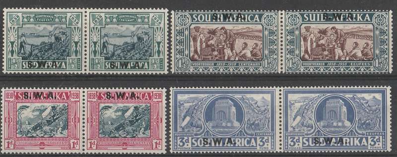 SOUTH WEST AFRICA     1938 SACC132--135    FULL SET      MINT