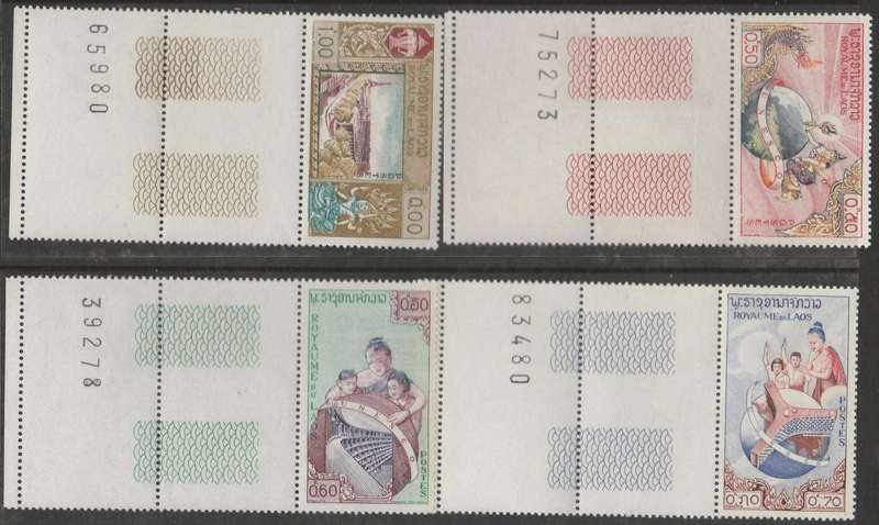 LAOS   DESIGN OF UNITED NATIONS BLDG    PARIS      1958  UMM   SG85-88