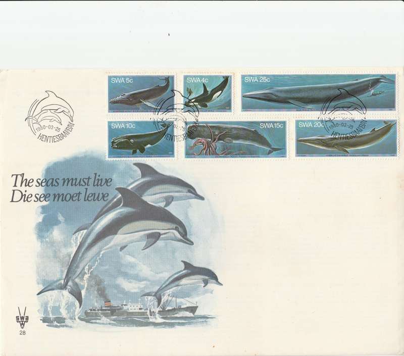 SOUTH WEST AFRICA     IST DAY COVER    THE SEAS MUST LIVE