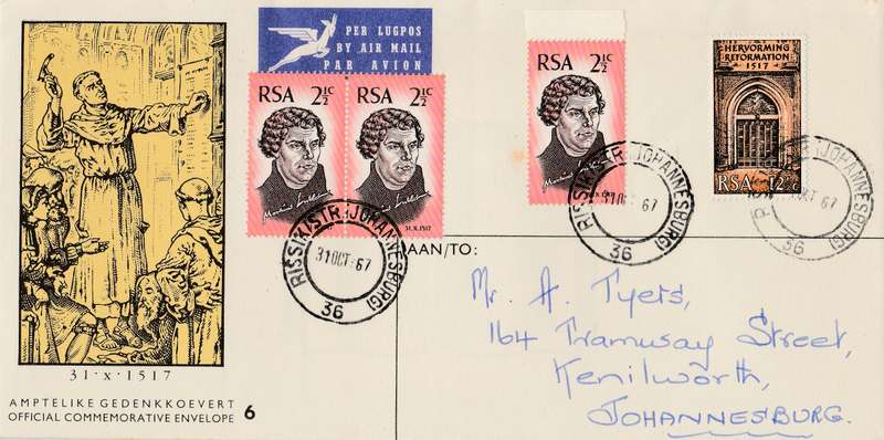 REPUBLIC OF SOUTH AFRICA       FDC  6     CV R70