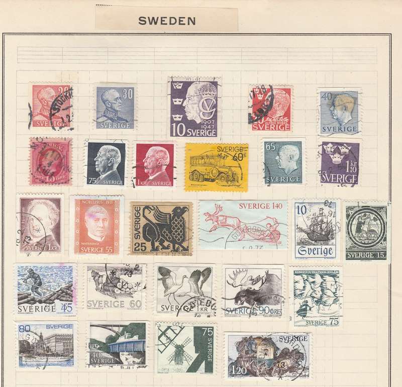 SWEDEN  OLD ALBUM PAGE