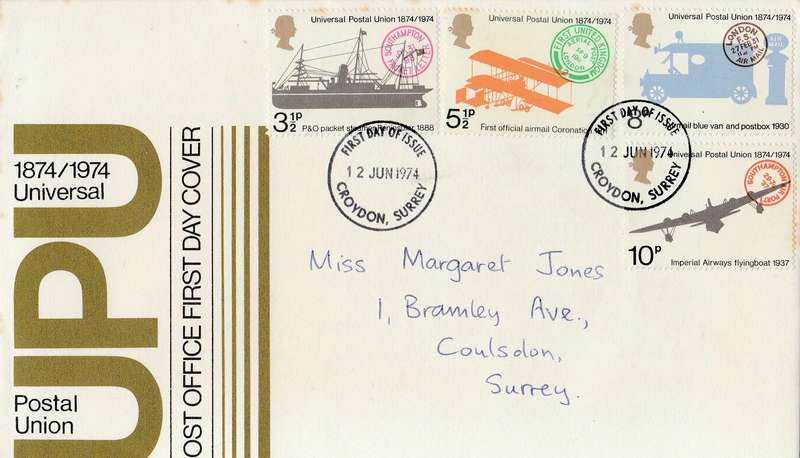 GREAT BRITAIN    1974   COVER   UPO