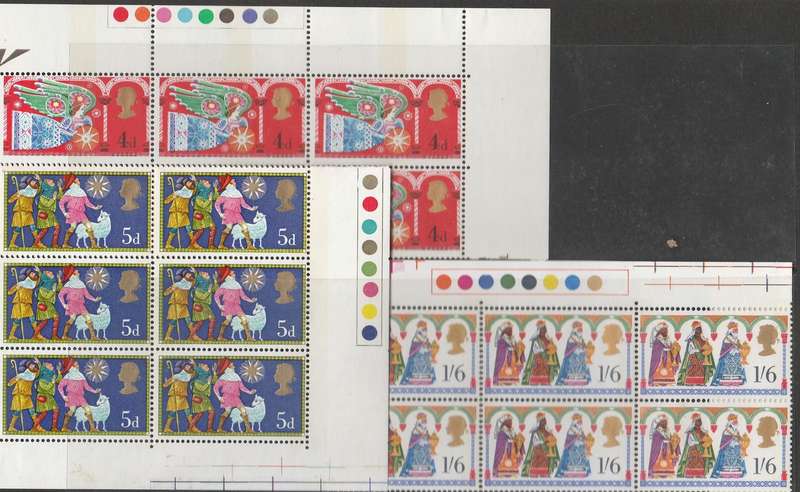 GREAT   BRITTAIN      SG340-342      1969    FULL SET   BLOCKS OF 6