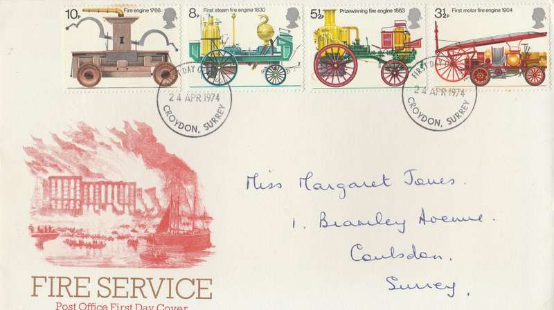 GREAT BRITAIN   1974     COVER  PUBLIC FIRE SERVICES