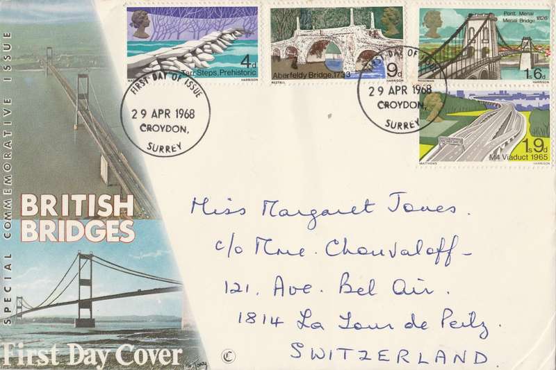 GREAT BRITAIN   COVER    1968   BRIDGES