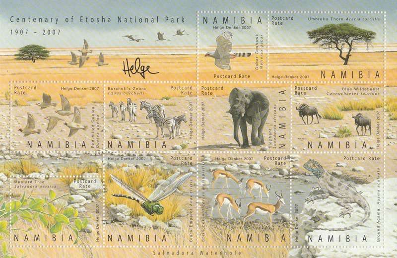 NAMIBIA    ETOSHA NATIONAL PARKS      2007     FULL SHEET