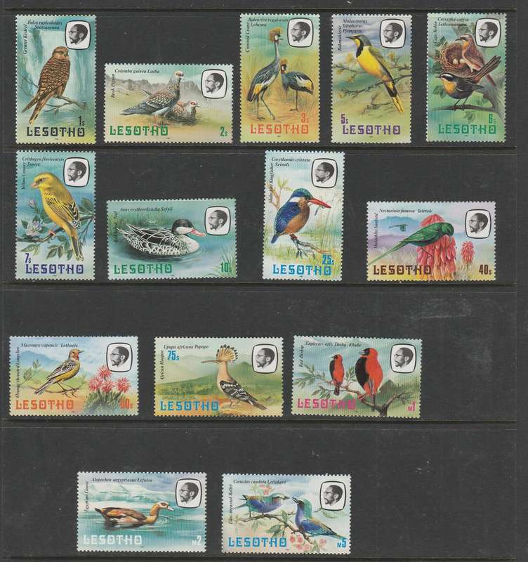 LESOTHO        1981  SG437-450    FULL  SET    BIRDS    UMM