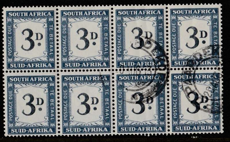 UNION     POSTAGE DUES   BLOCK OF 8
