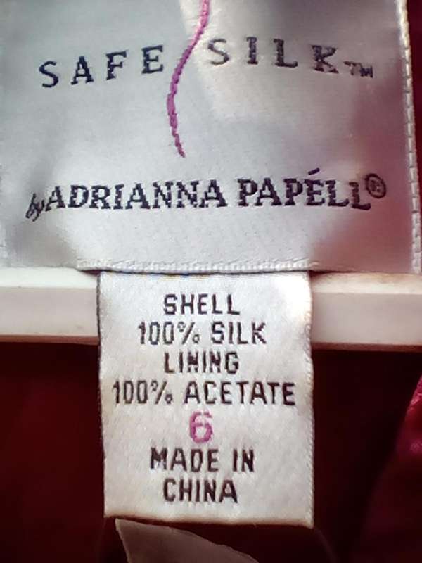 Cerise Silk Formal Suit Top (Safe Silk by Adrianna Papell)