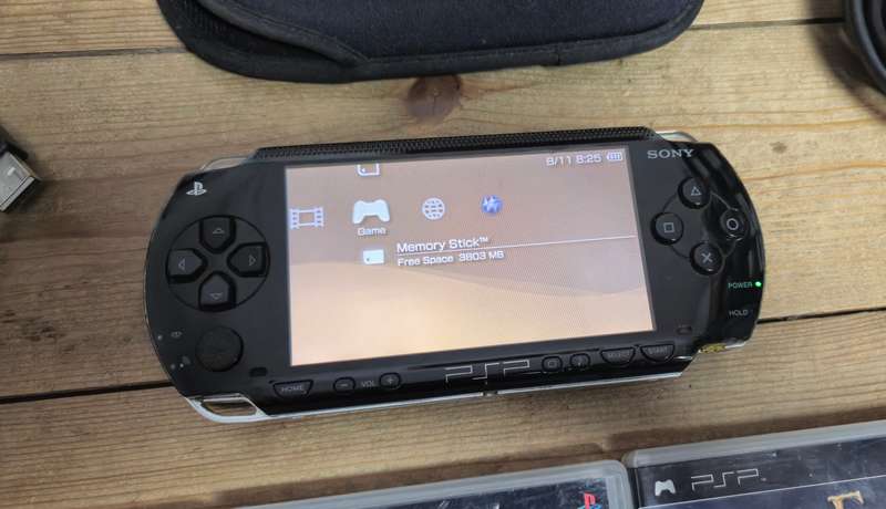 PSP Fat Bundle with 5 Games, Original Charger, Memory Stick