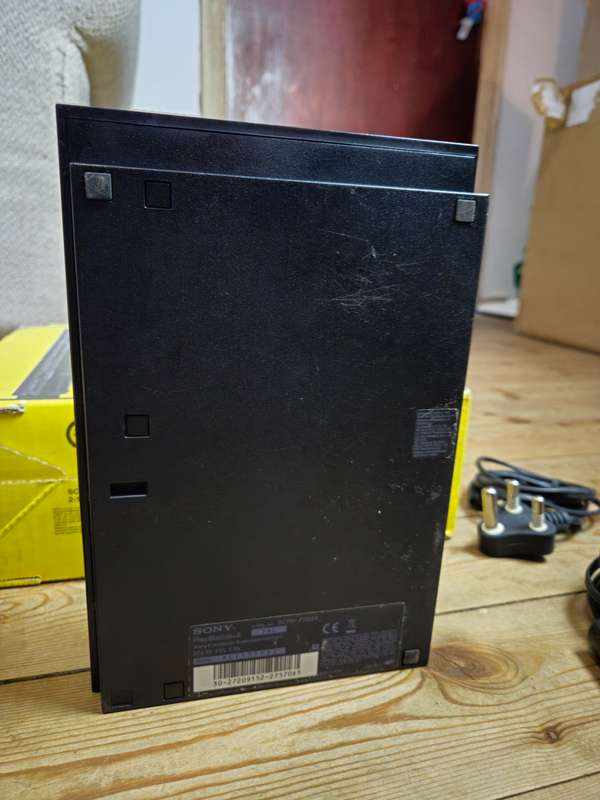 PS2 Slim Yellow Box | Excellent Condition | PS1 Compatible | WWE + 2 Controllers