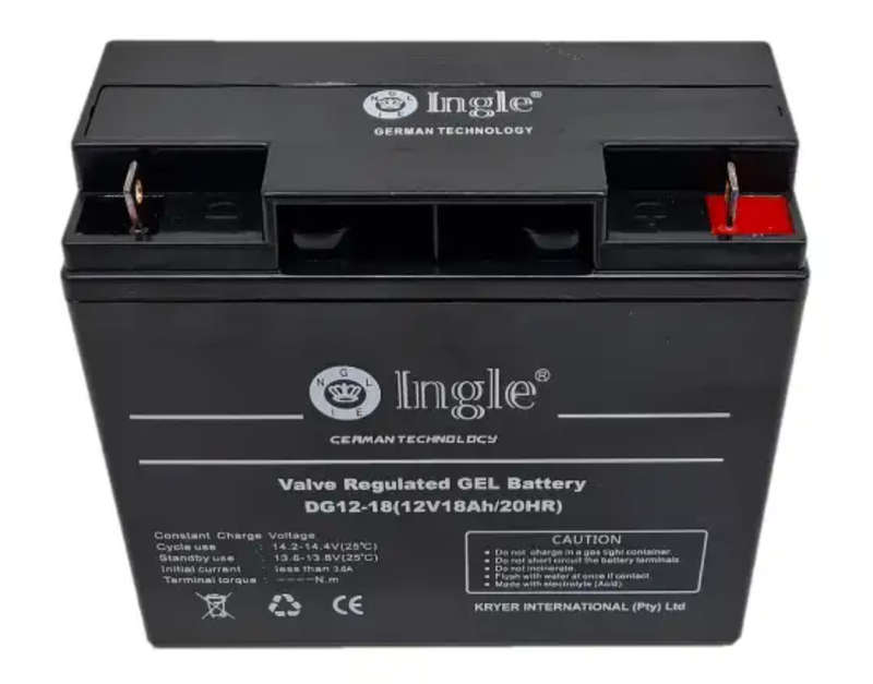 12V 18Ah Gel Battery - Ingle