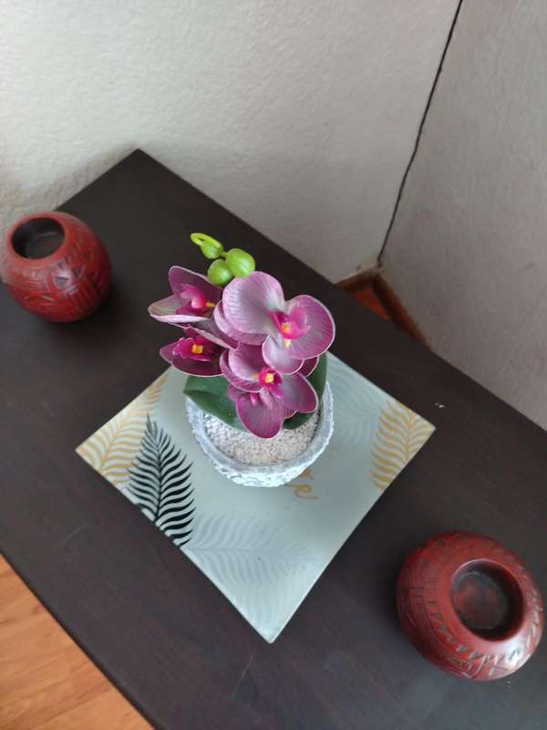 Elegant Artificial Orchid in Decorative Planter Pot  Perfect Home or Office Decor!