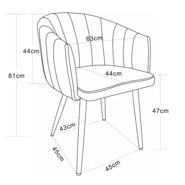 Dinning Room Chair Velvet - Teal